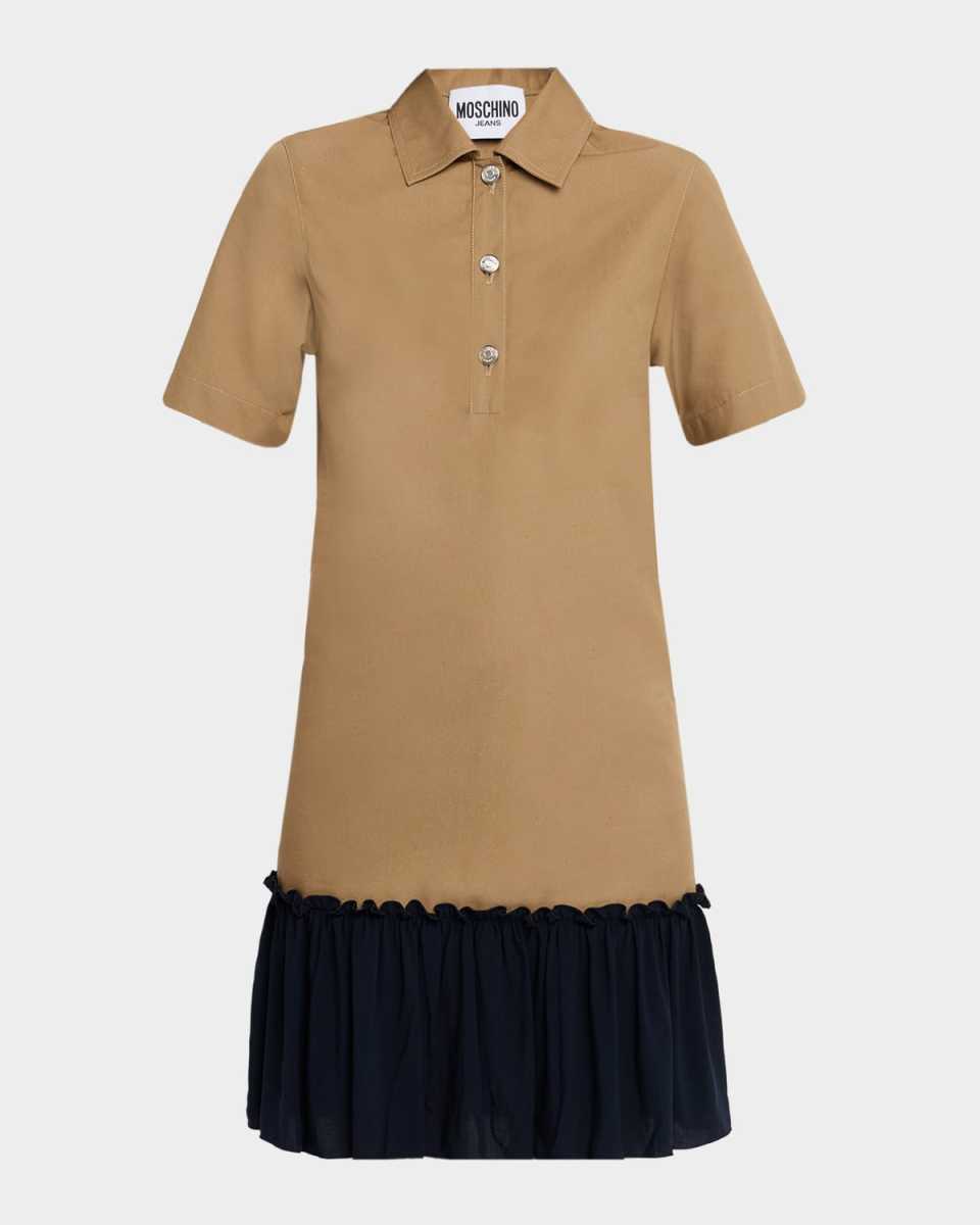 Cotton Twill Mini Dress